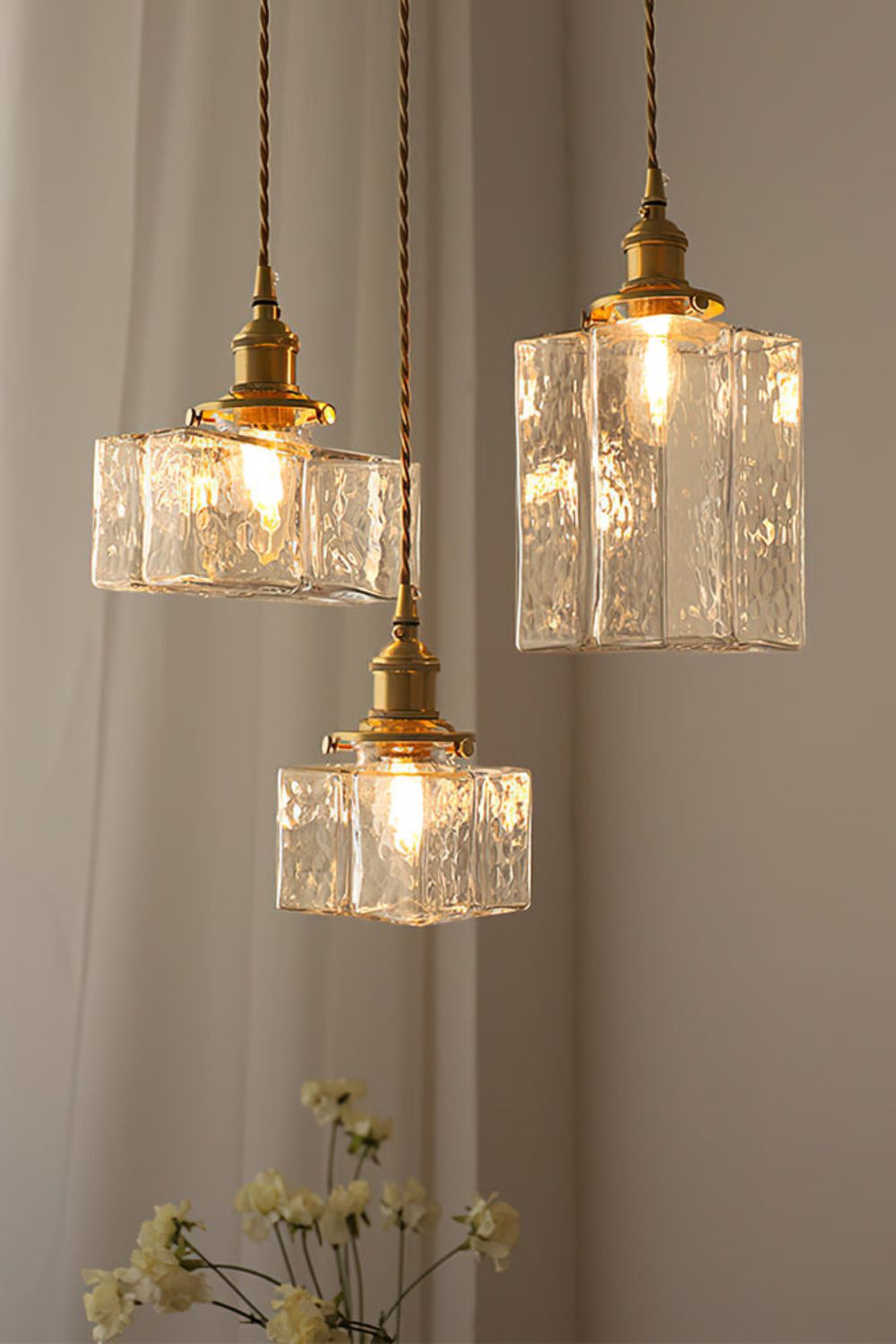Jewel Square Glass Pendant Lamp - view 13 | everlamps