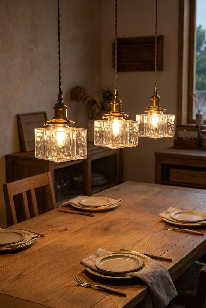 Jewel Square Glass Pendant Lamp - view 10 | everlamps