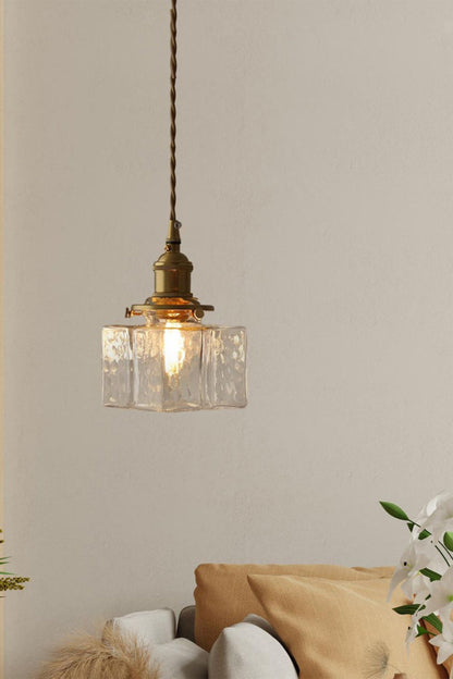Jewel Square Glass Pendant Lamp - view 3 | everlamps
