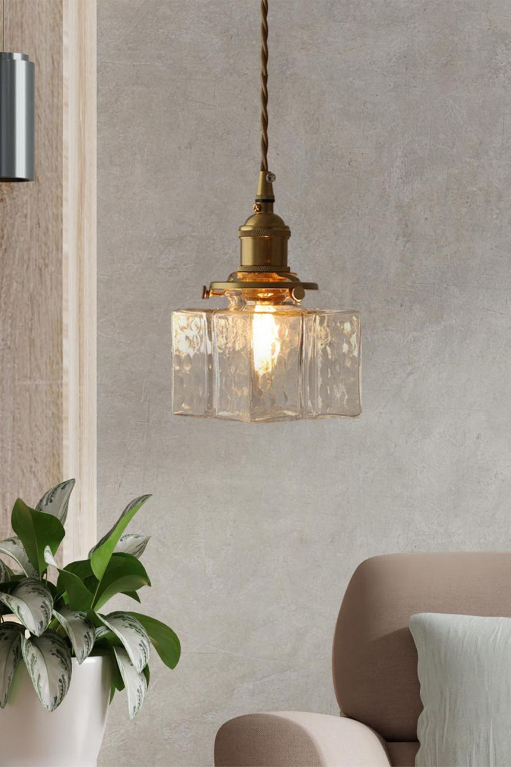 Jewel Square Glass Pendant Lamp - view 2 | everlamps