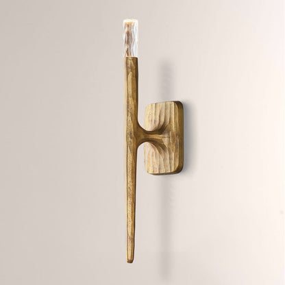 Kael Vintage Forged Brass Wall Sconce 20“H