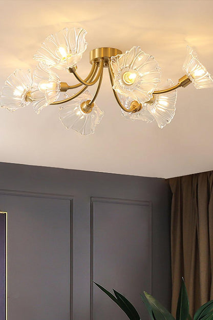 Kalin Blossom Petal Glass Ceiling Lamp - view 3 | everlamps