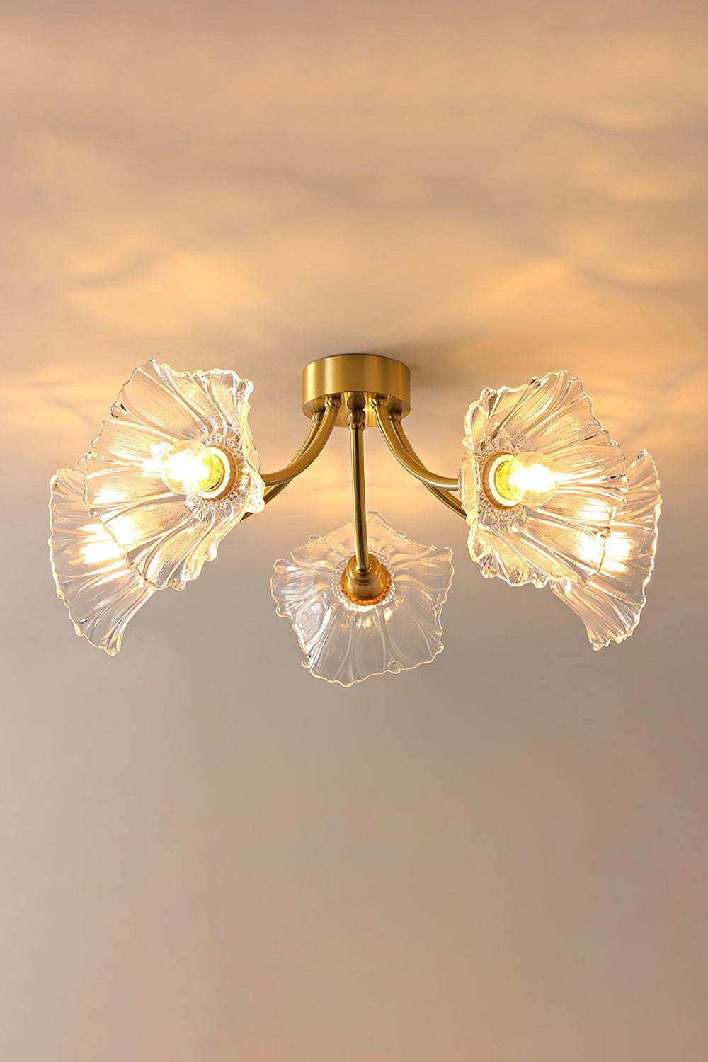 Kalin Blossom Petal Glass Ceiling Lamp - view 10 | everlamps
