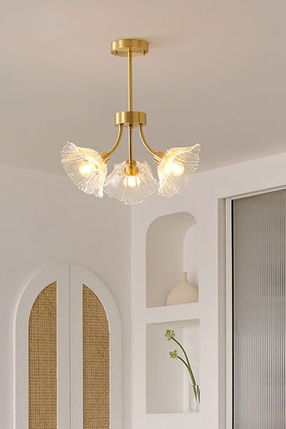 Kalin Blossom Petal Glass Chandelier - view 4 | everlamps