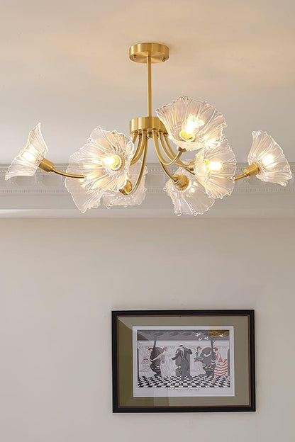 Kalin Blossom Petal Glass Chandelier - view 6 | everlamps