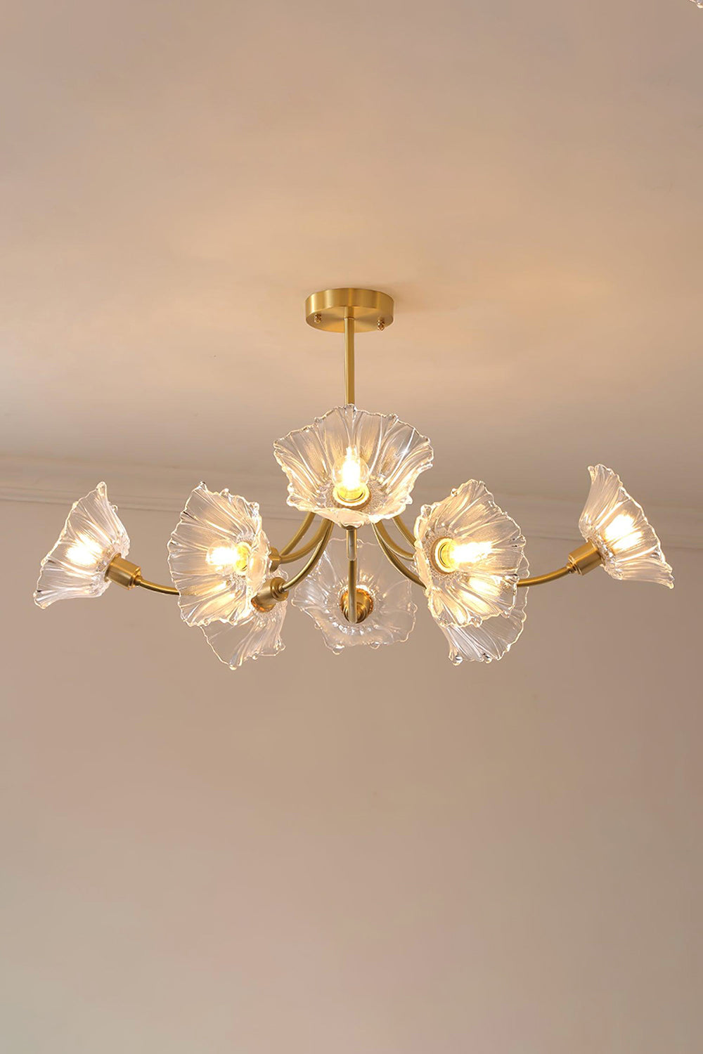 Kalin Blossom Petal Glass Chandelier - view 12 | everlamps