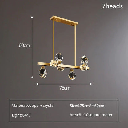 Nicole Crystal Linear Chandelier