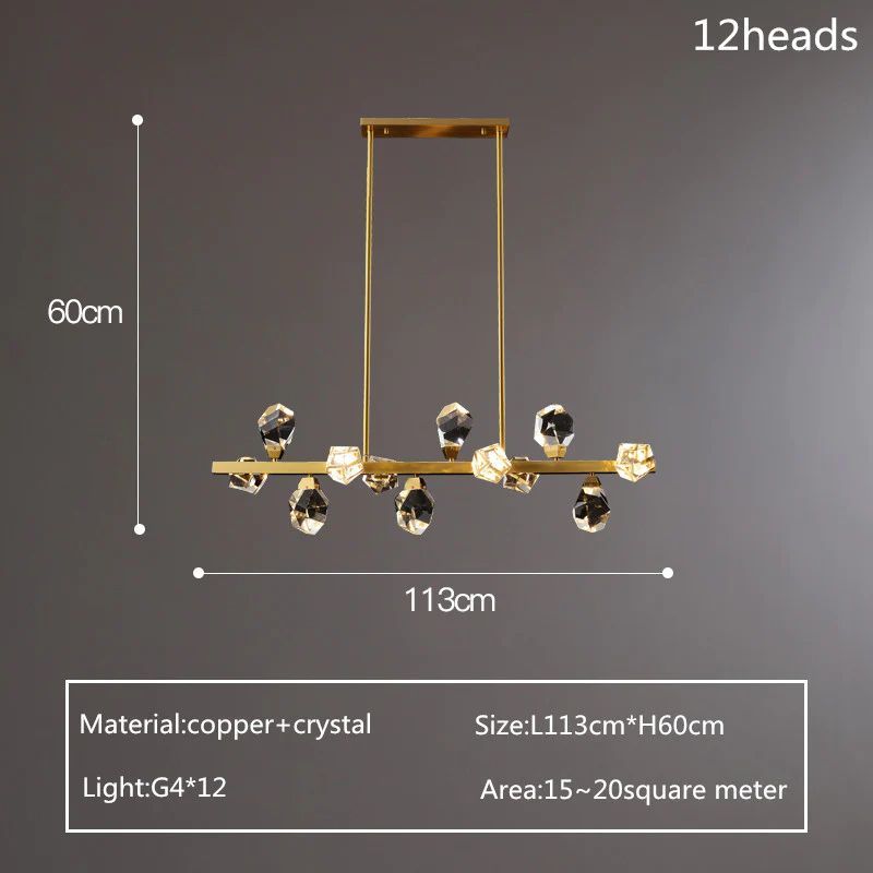 Nicole Crystal Linear Chandelier