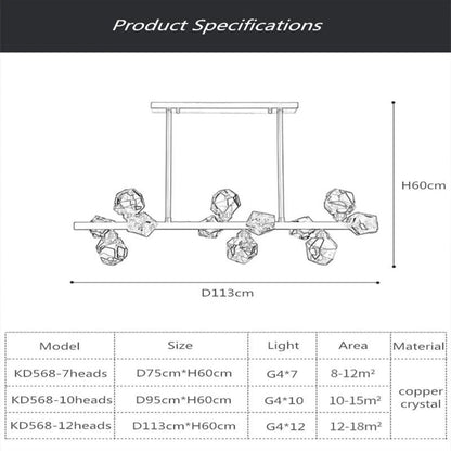 Nicole Crystal Linear Chandelier