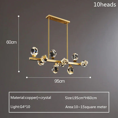Nicole Crystal Linear Chandelier
