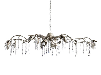 Kalie Crystal Rectangular Chandelier 61"  71“ - Silver