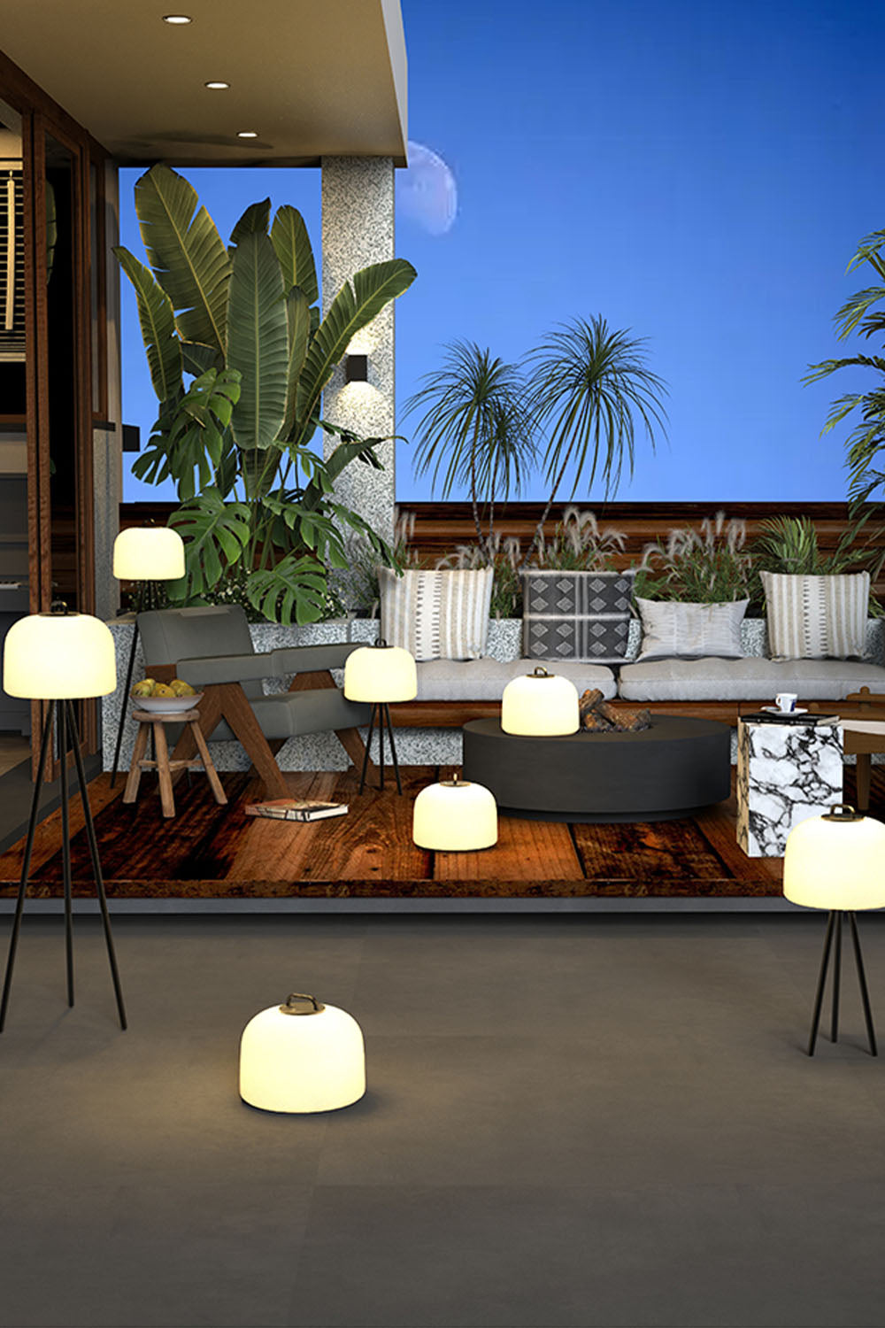 Kettle Tripod Rechargeable Floor Lamp - view 6 | everlamps