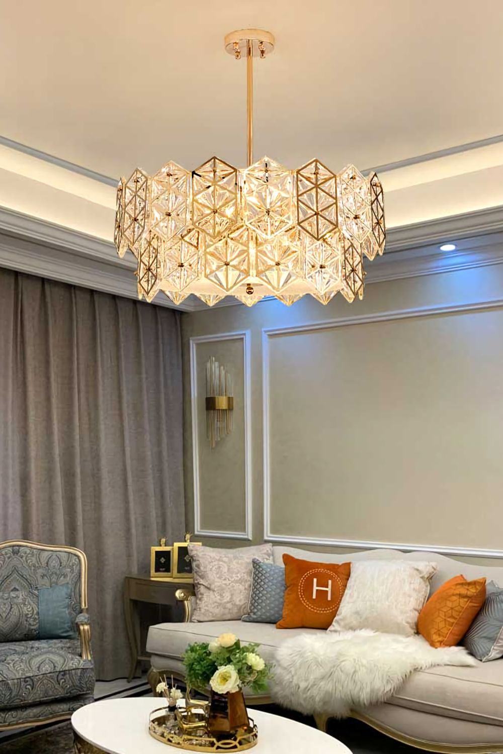 Kinkeldey Crystal Prism Chandelier - everlamps