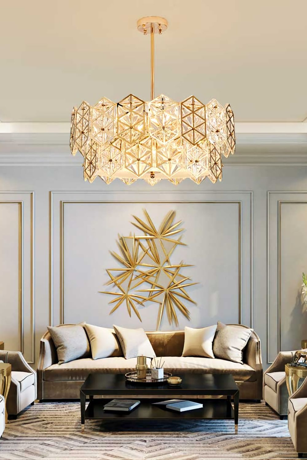 Kinkeldey Crystal Prism Chandelier - everlamps