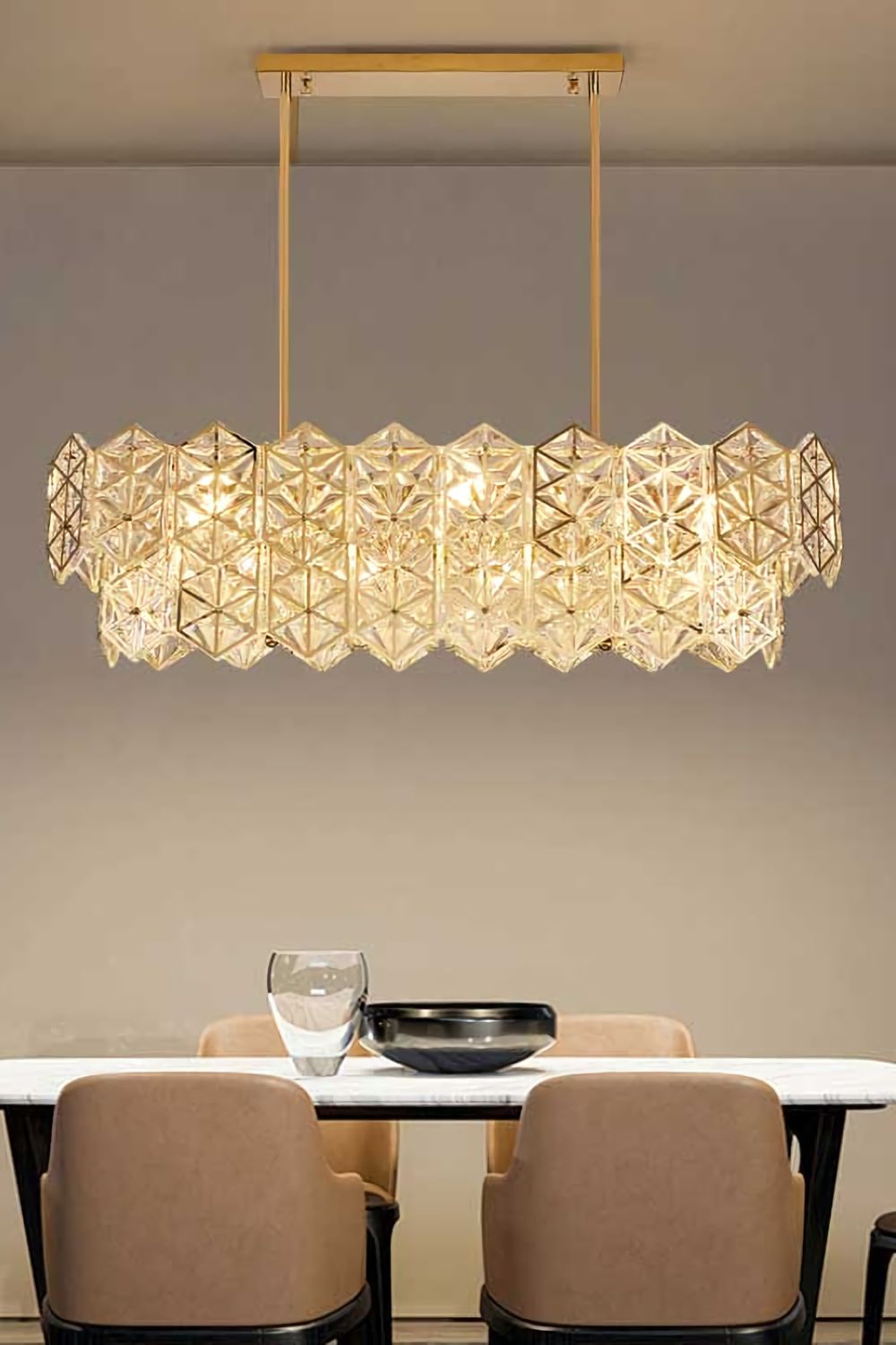 Kinkeldey Crystal Prism Chandelier - everlamps