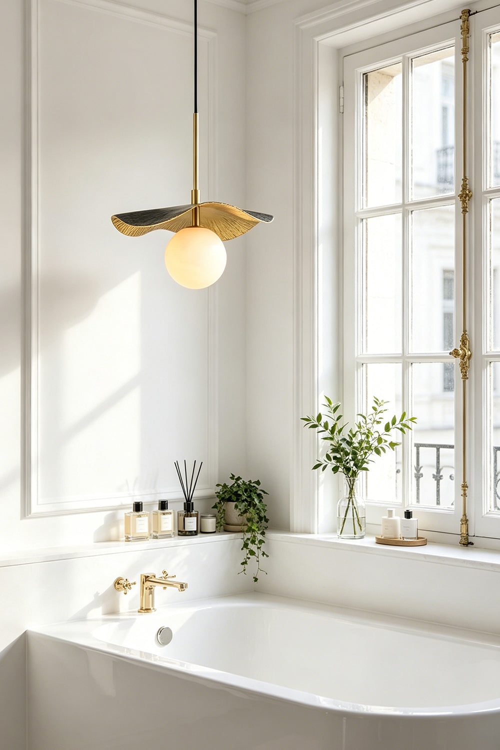 Leaf Alabaster Pendant Light for Entry/Foyer | vexa lamps