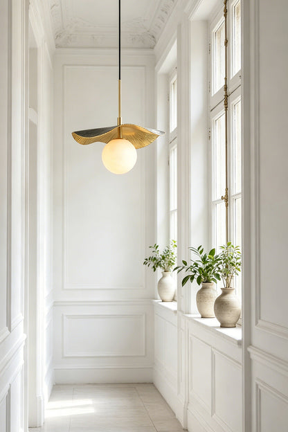 Leaf Alabaster Pendant Light for Hallway | vexa lamps