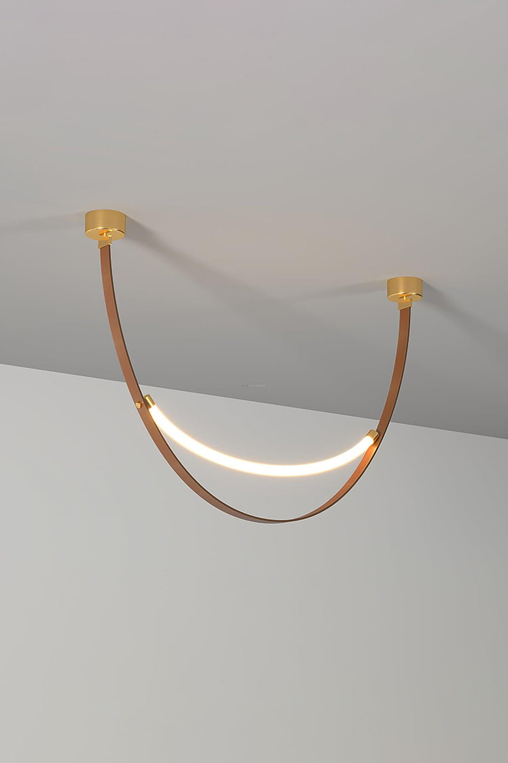 Leather Arc Loop Pendant Light - view 12 | everlamps