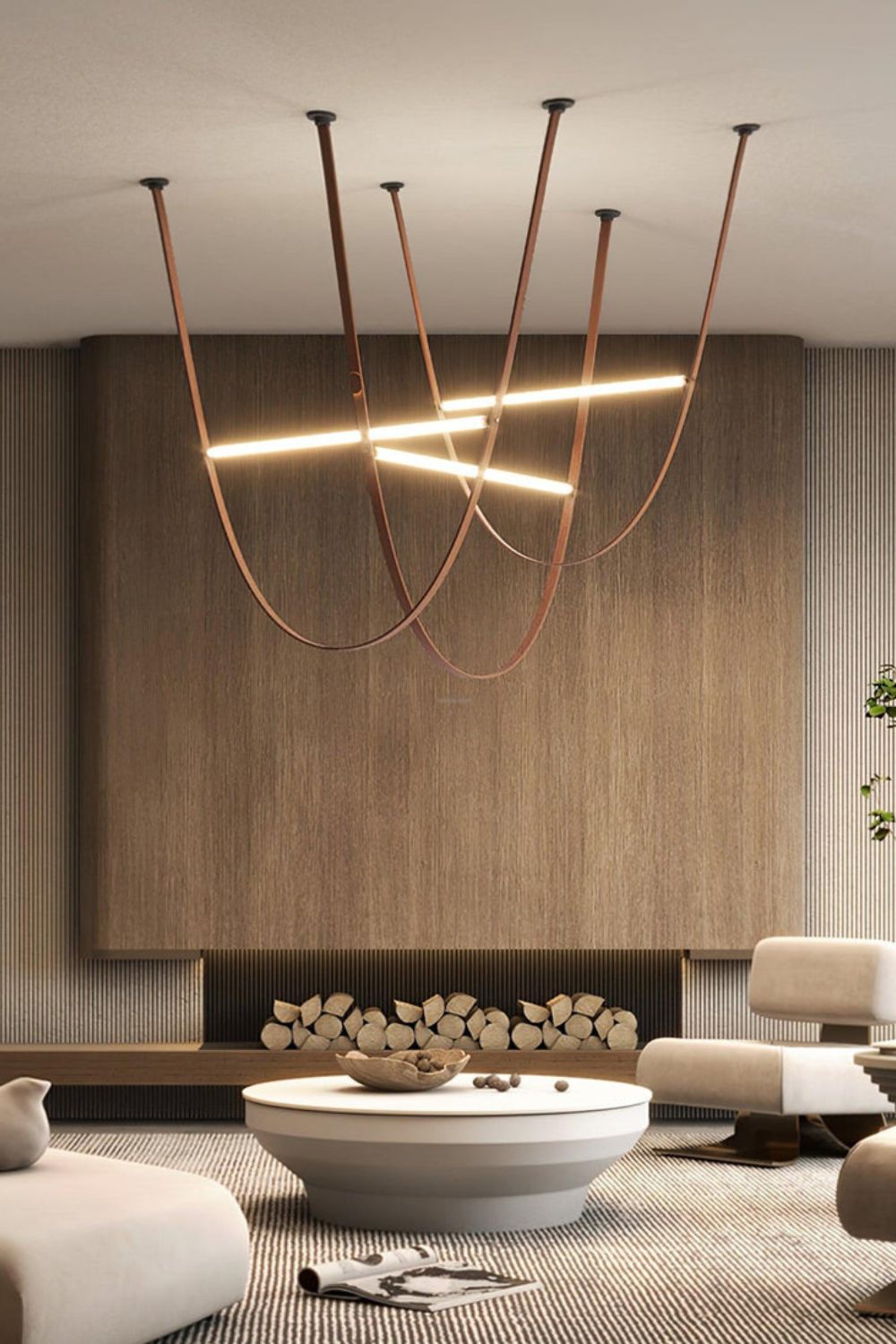 Leather Arc Loop Pendant Light - view 7 | everlamps