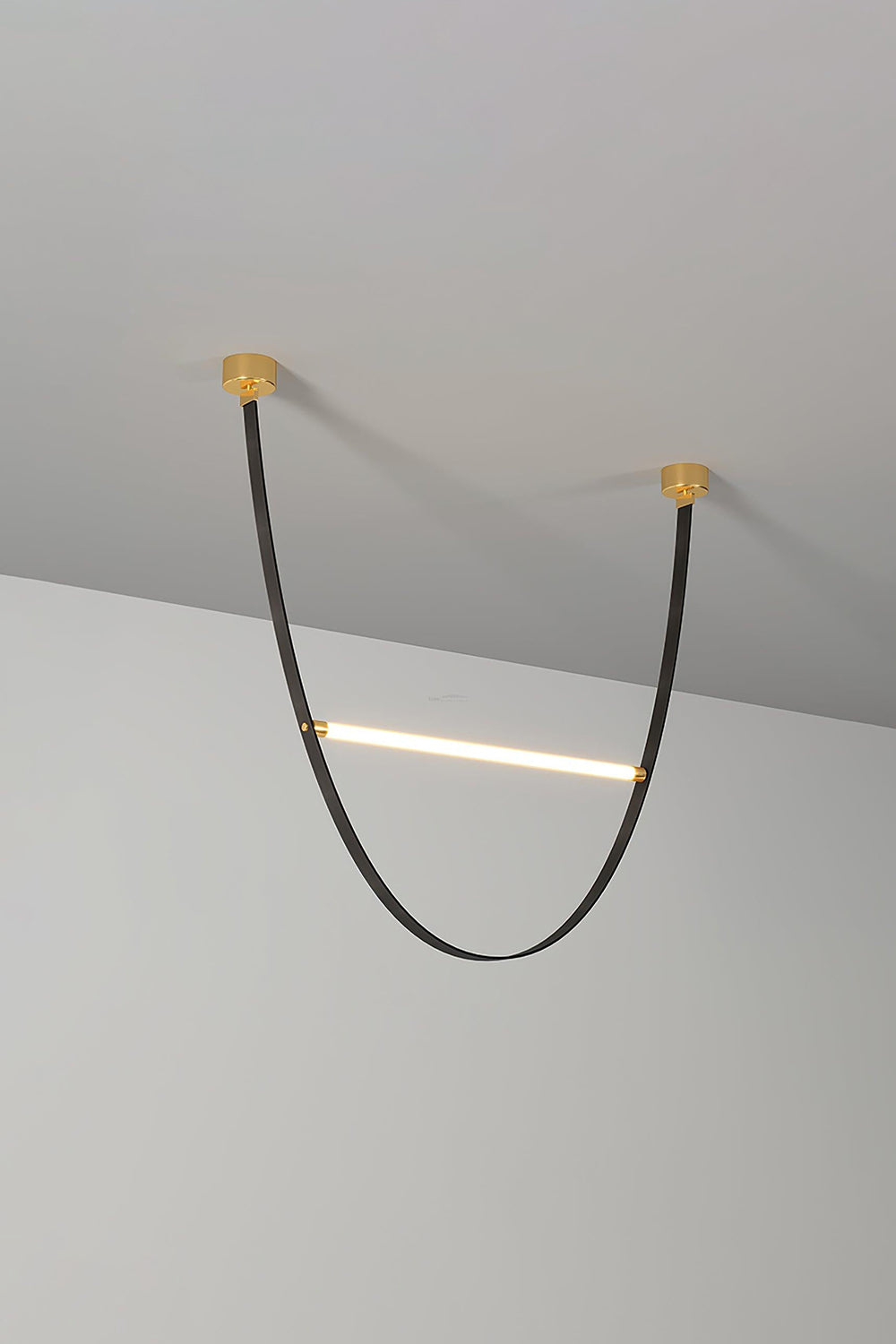 Leather Arc Loop Pendant Light - view 13 | everlamps