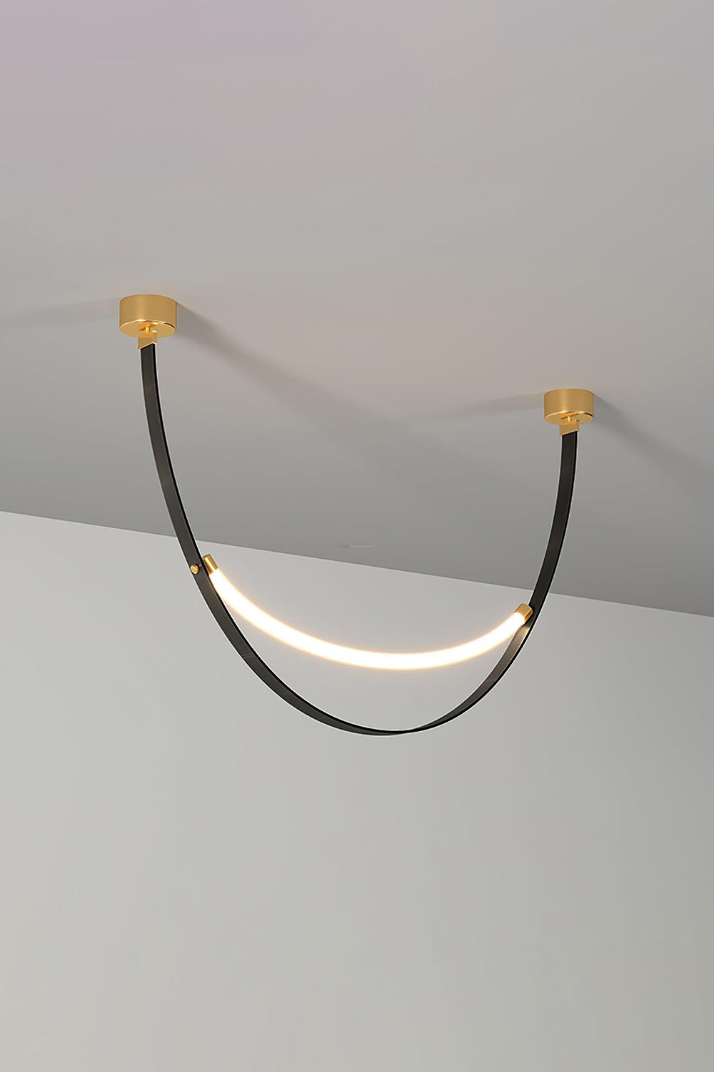 Leather Arc Loop Pendant Light - view 14 | everlamps
