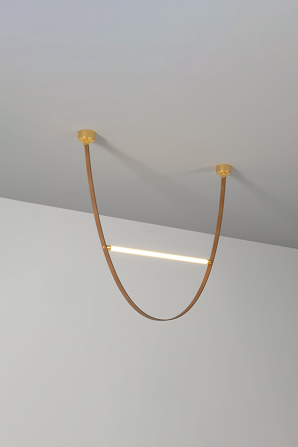 Leather Arc Loop Pendant Light - view 11 | everlamps