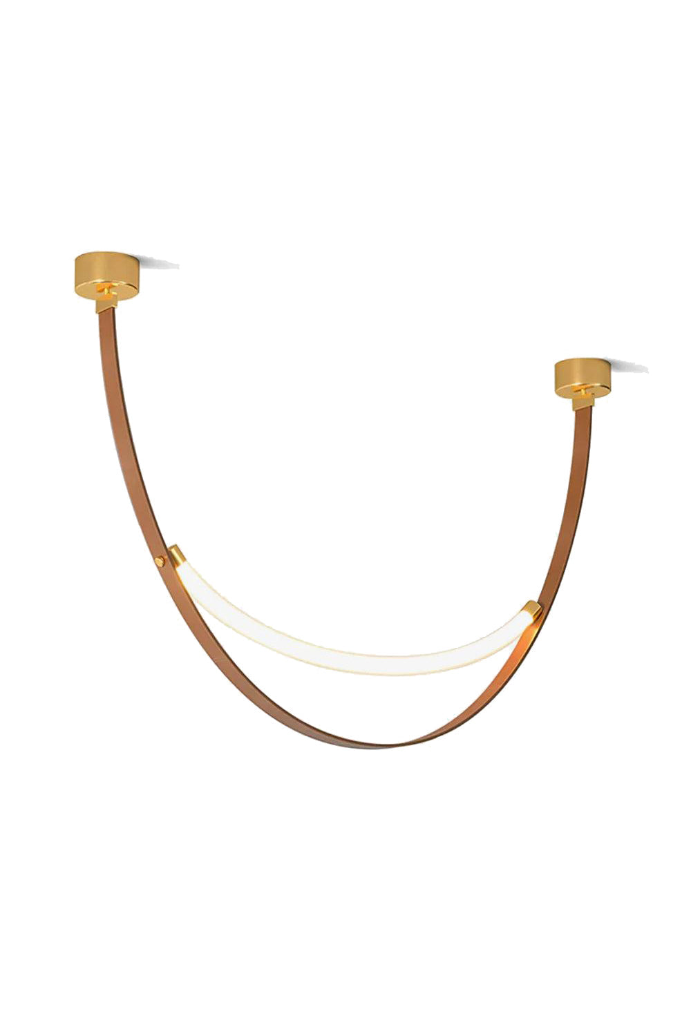 Leather Arc Loop Pendant Light | everlamps