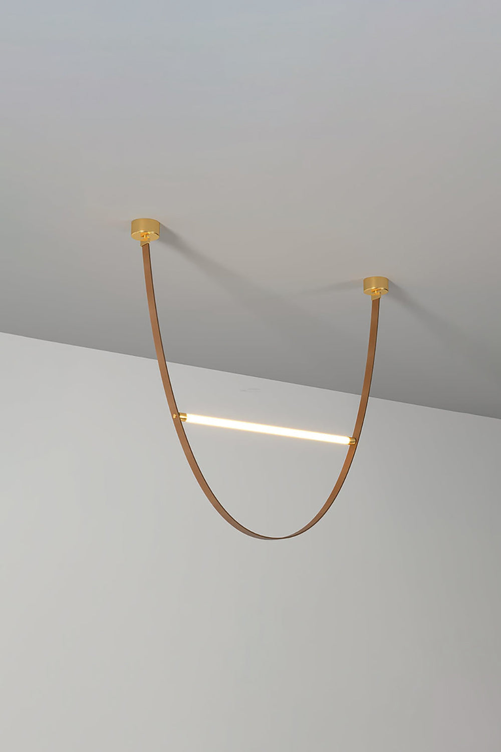 Leather Arc Loop Pendant Light - view 10 | everlamps