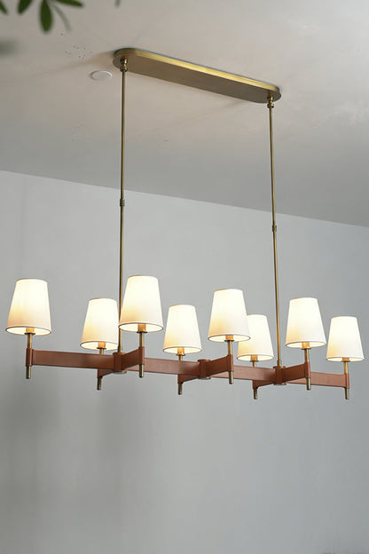Leather Halo Ring Chandelier - view 22 | everlamps