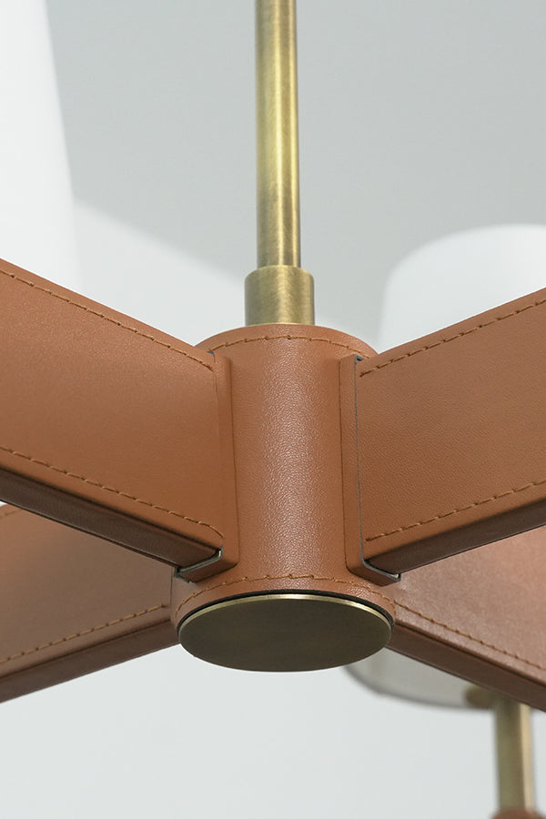 Leather Halo Ring Chandelier - view 26 | everlamps