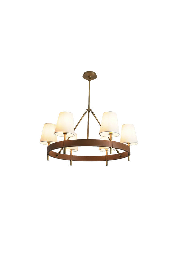 Leather Halo Ring Chandelier | everlamps