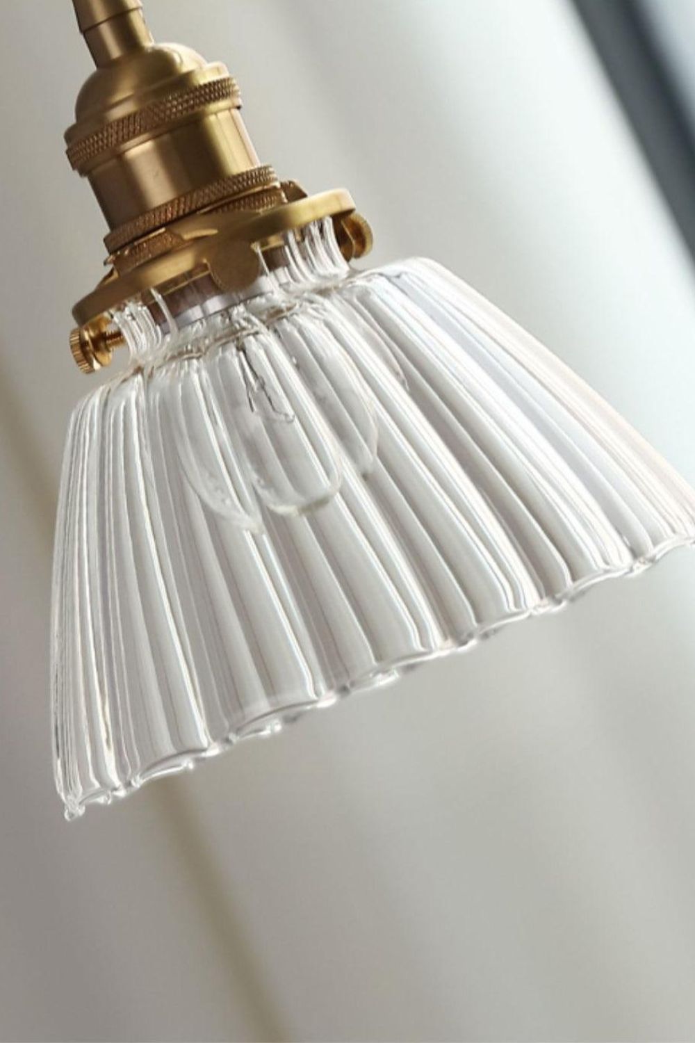 Ledbury Retro Ribbed Glass Pendant Light - view 21 | everlamps