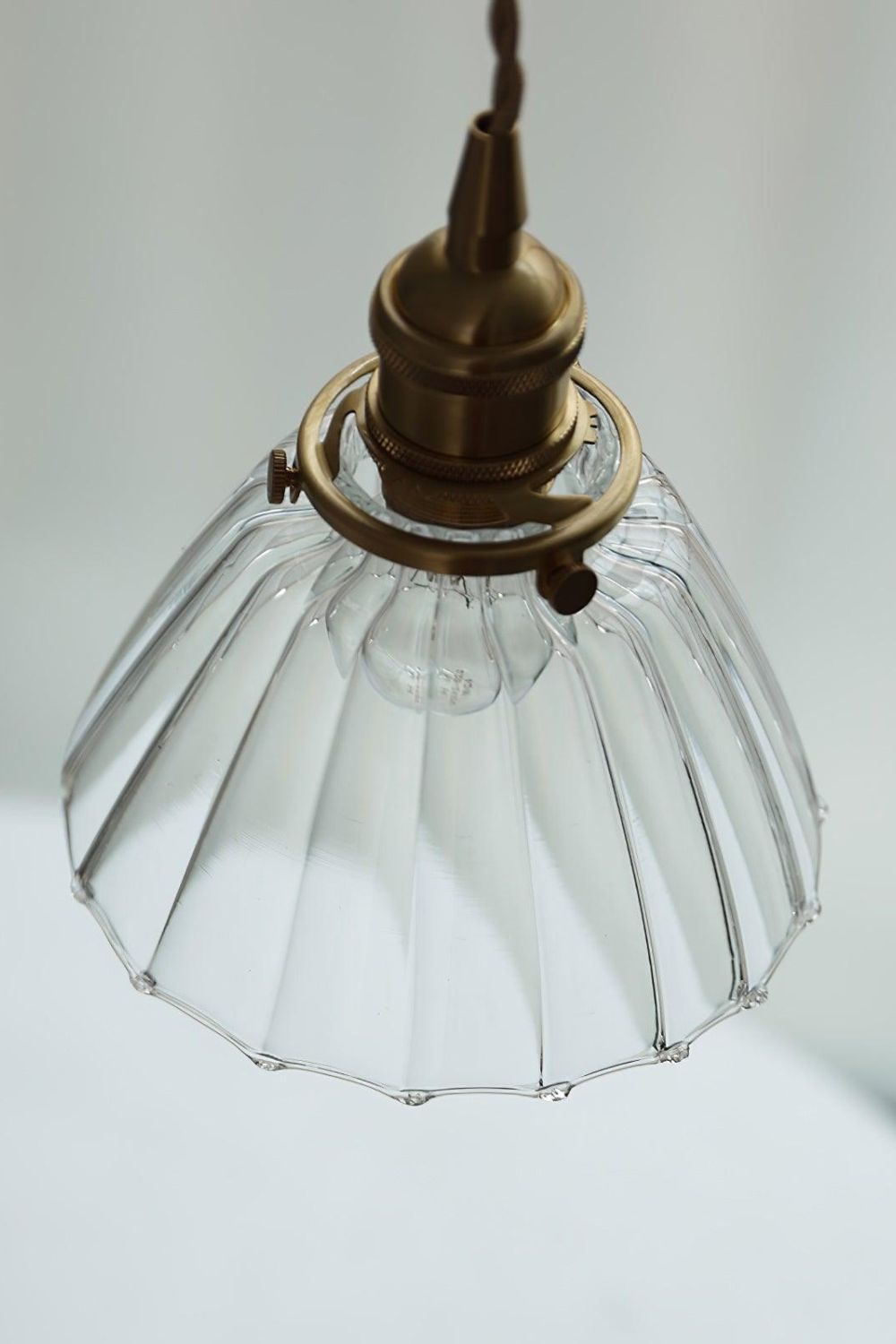 Ledbury Retro Ribbed Glass Pendant Light - view 19 | everlamps