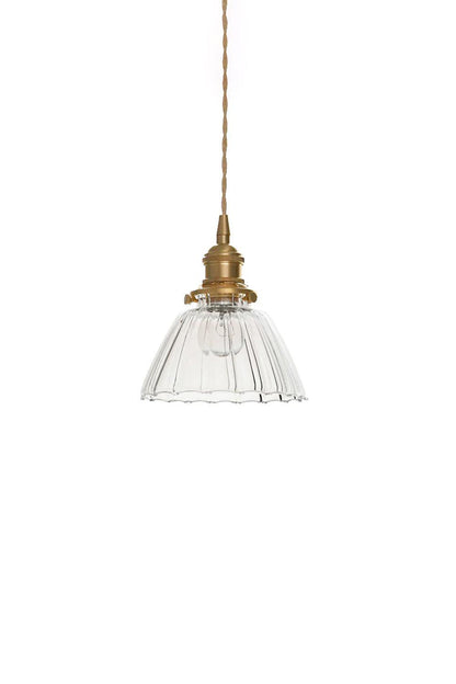 Ledbury Retro Ribbed Glass Pendant Light | everlamps