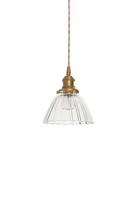 Ledbury Retro Ribbed Glass Pendant Light | everlamps