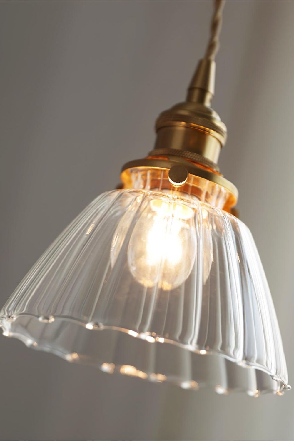 Ledbury Retro Ribbed Glass Pendant Light - view 23 | everlamps