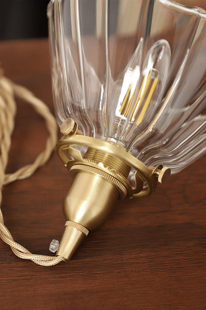 Ledbury Retro Ribbed Glass Pendant Light - view 24 | everlamps