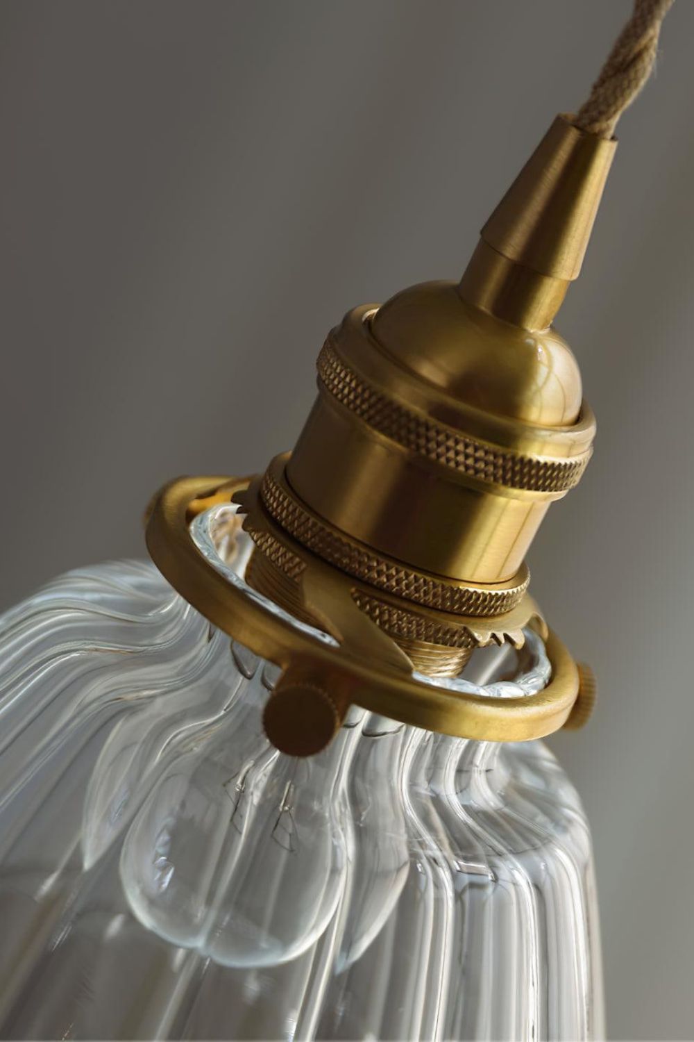 Ledbury Retro Ribbed Glass Pendant Light - view 20 | everlamps
