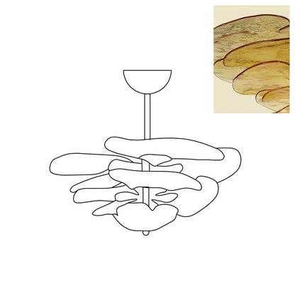 Amber Glass Chandelier - view 19 | everlamps