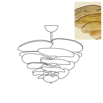 Amber Glass Chandelier - view 17 | everlamps