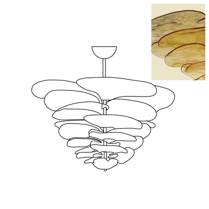 Amber Glass Chandelier - view 16 | everlamps
