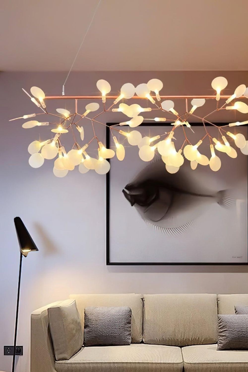 Linear Branch Firefly Chandelier - view 8 | everlamps