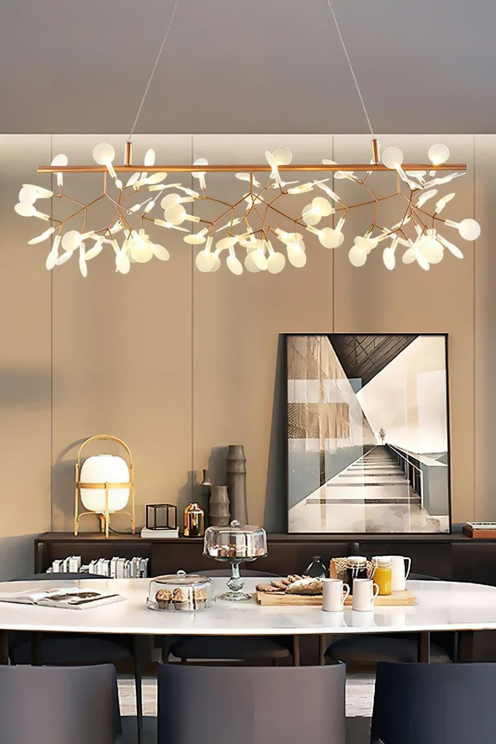 Linear Branch Firefly Chandelier - view 4 | everlamps