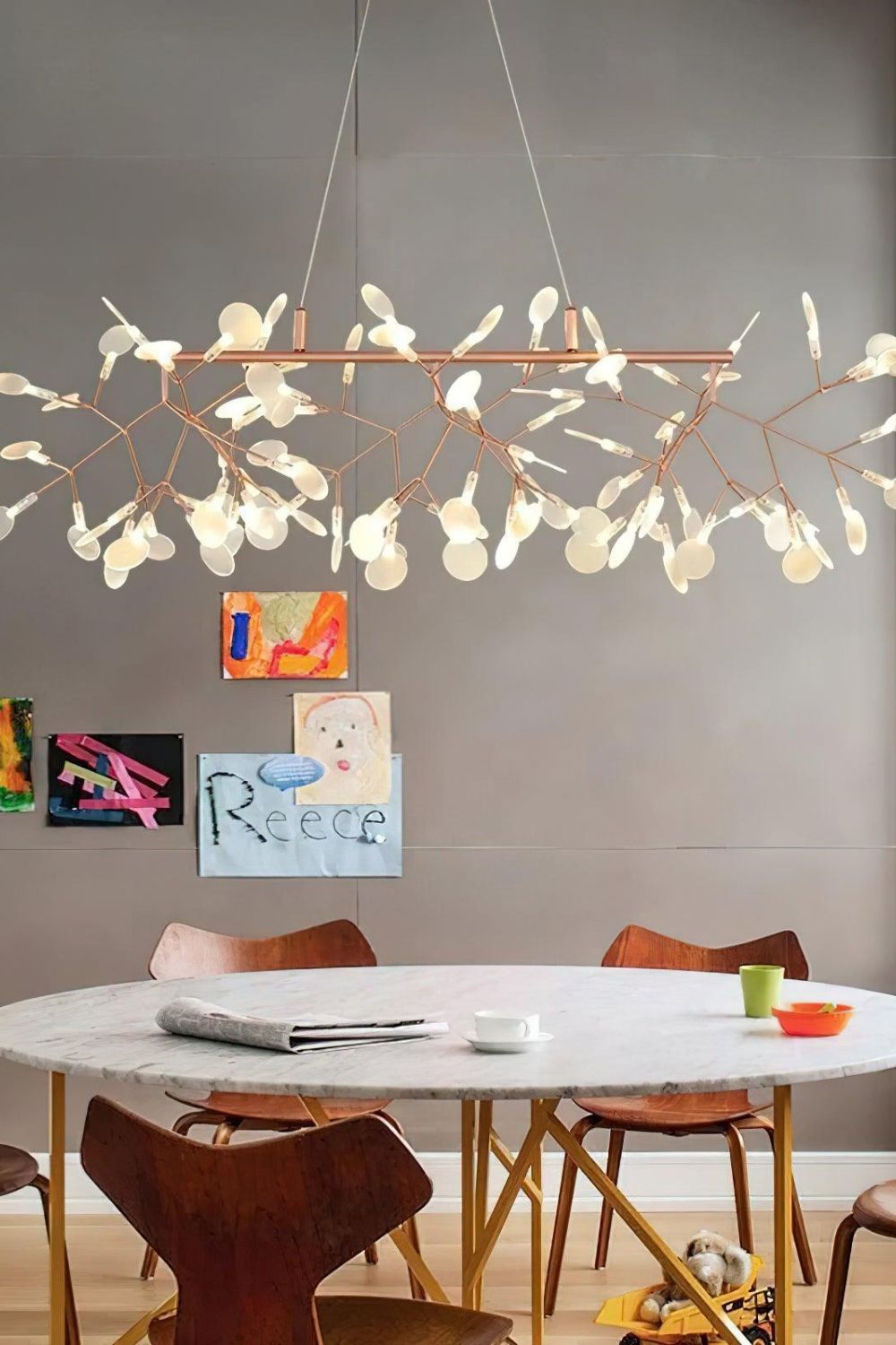 Linear Branch Firefly Chandelier - view 6 | everlamps