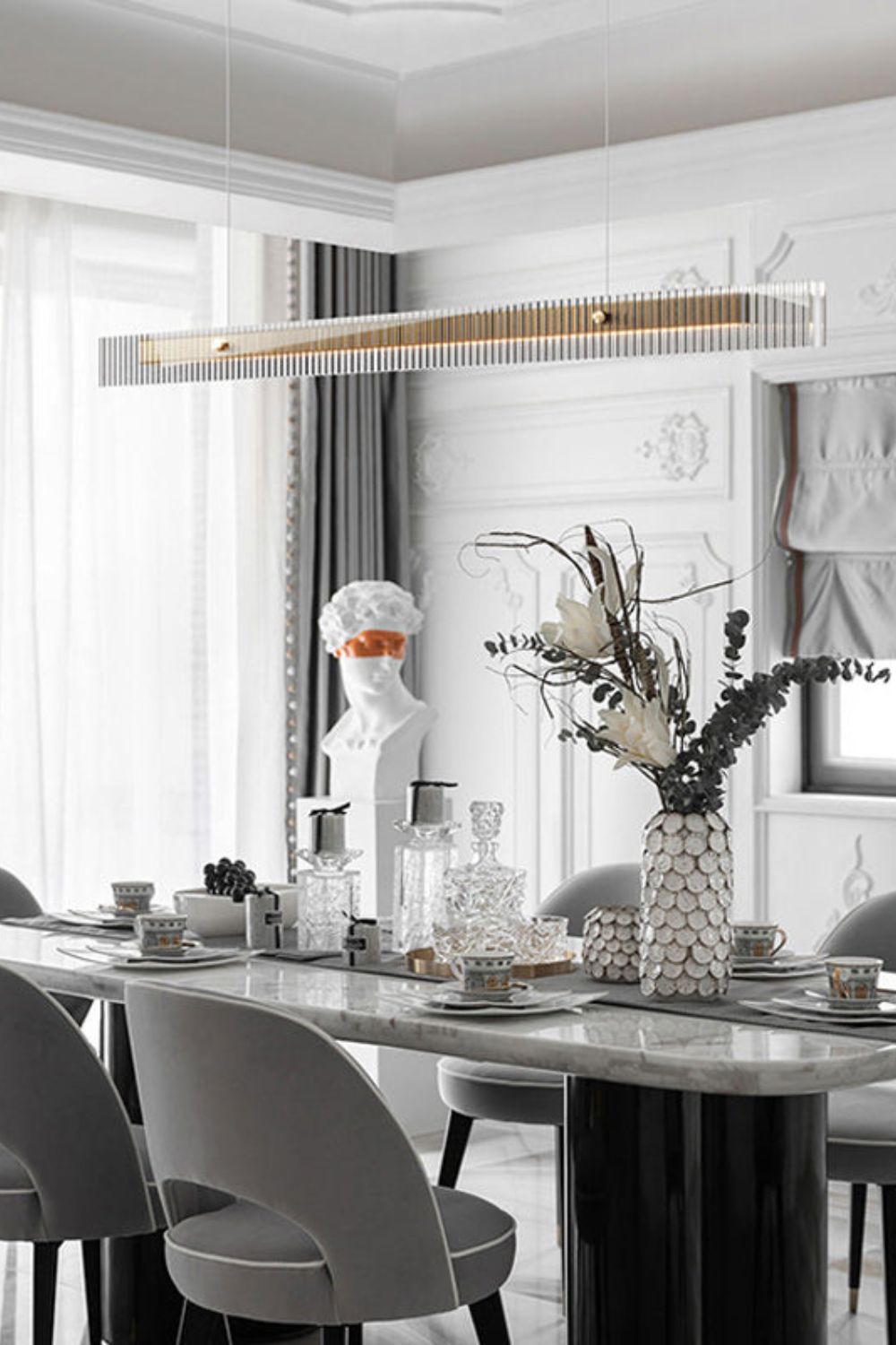 Linear Glass Pendant Light - everlamps