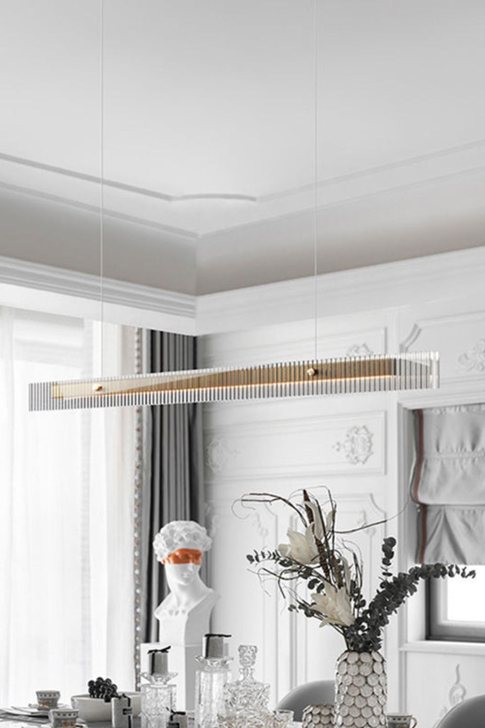 Linear Glass Pendant Light - everlamps