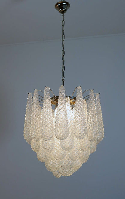 Lira Handblown Glass Drop Chandelier 21" D 41 Drops Clear