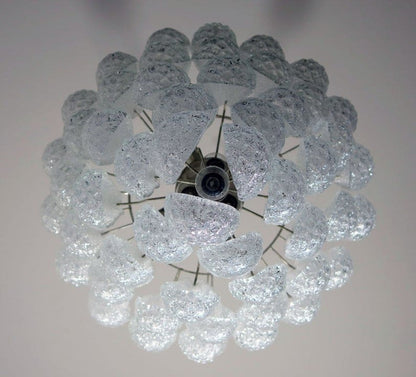Lira Handblown Glass Drop Chandelier 26" D 52 Drops Clear