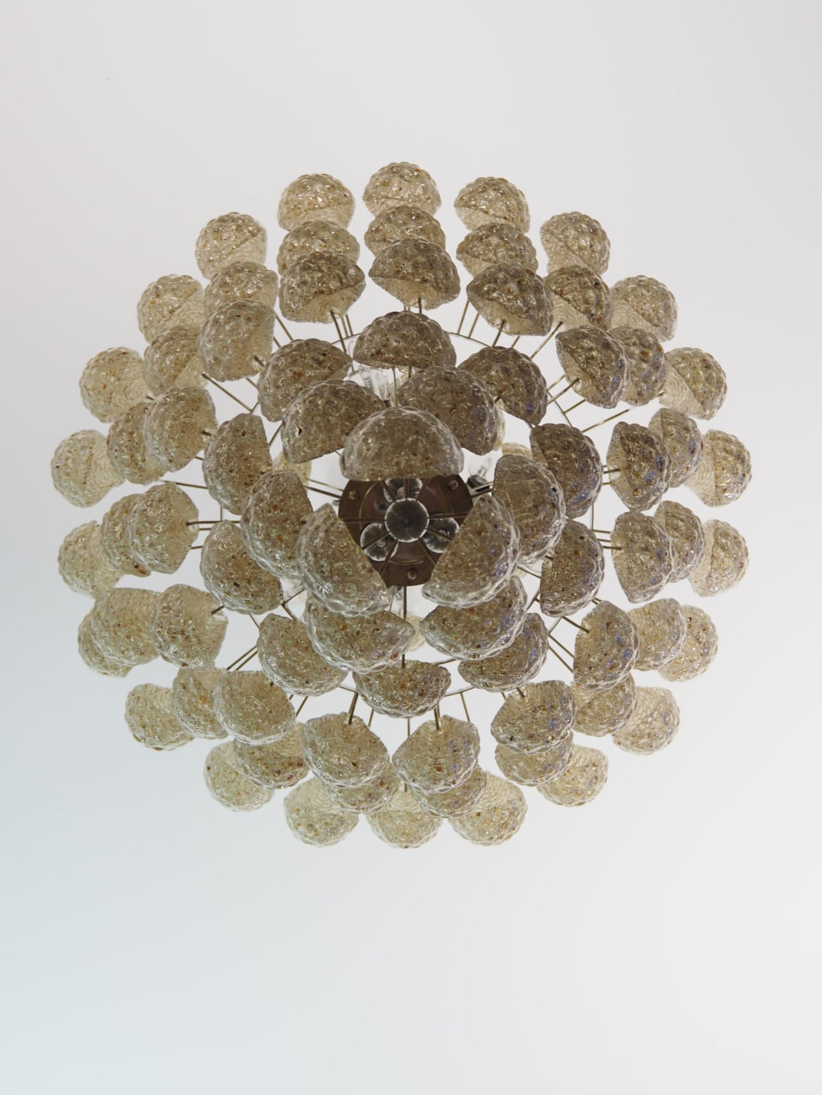 Lira Handblown Glass Drop Chandelier 30"D 85 Drops Amber