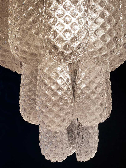 Lira Handblown Glass Drop Chandelier 30"D 75 Drops Clear